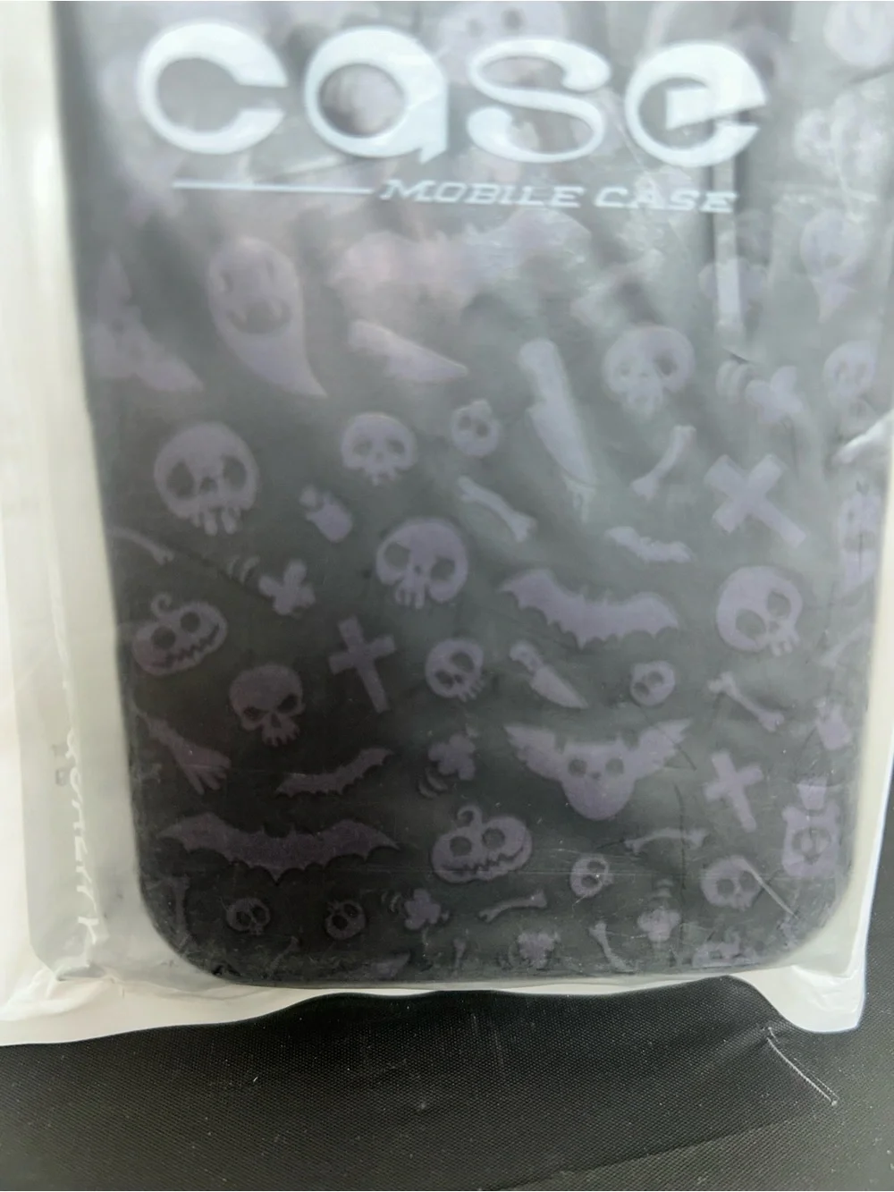 Halloween Pattern Flexible iPhone 16 plus Case - Black